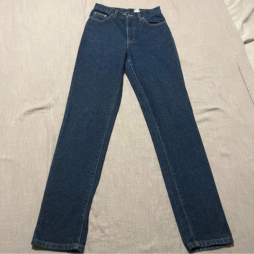 Pristine Vintage 90s Calvin Klein Jeans Slim Straight Leg Dark Wash Size 4 CK - Picture 2 of 8